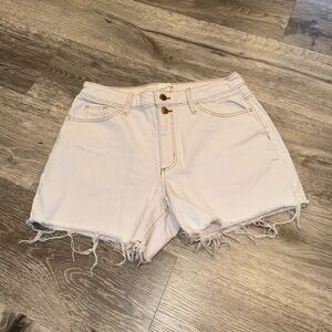 Universal Thread Women's Off-White Frayed Jean Shorts
